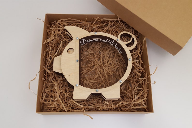 Wooden Piggy Bank Adult Personalized Piggy Banks for Boys Etsy