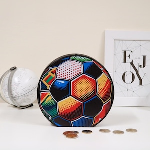 Salvadanaio a forma di pallone da calcio per ragazzi, regalo perfetto per ragazzi che giocano a calcio, regalo sportivo, salvadanaio a forma di pallone da calcio