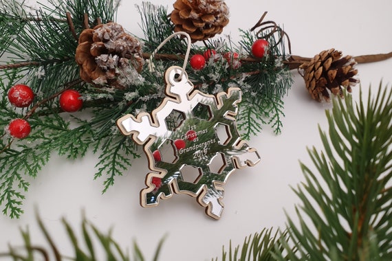 Personalized Christmas Mirror Ornament Etsy