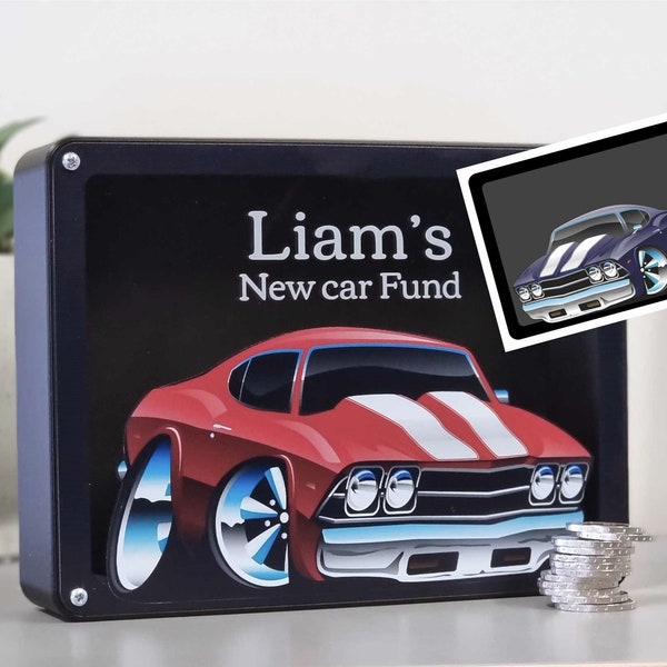 Car Piggy Bank Etsy