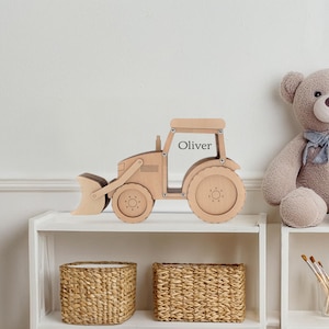 Cofrinho de madeira personalizado para escavadeira - Cofrinho de caminhão escavadeira para meninos, Presente de aniversário personalizado para meninos, Cofrinho infantil, Caixa de poupança