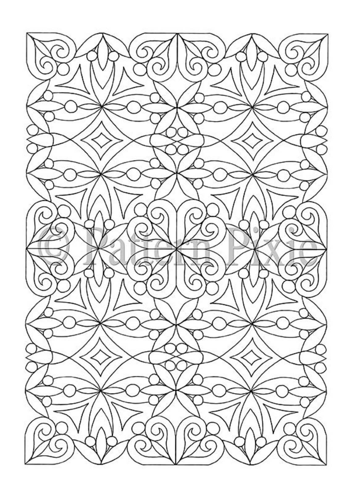 Colouring Page Moroccan Inspiration Pattern - Etsy