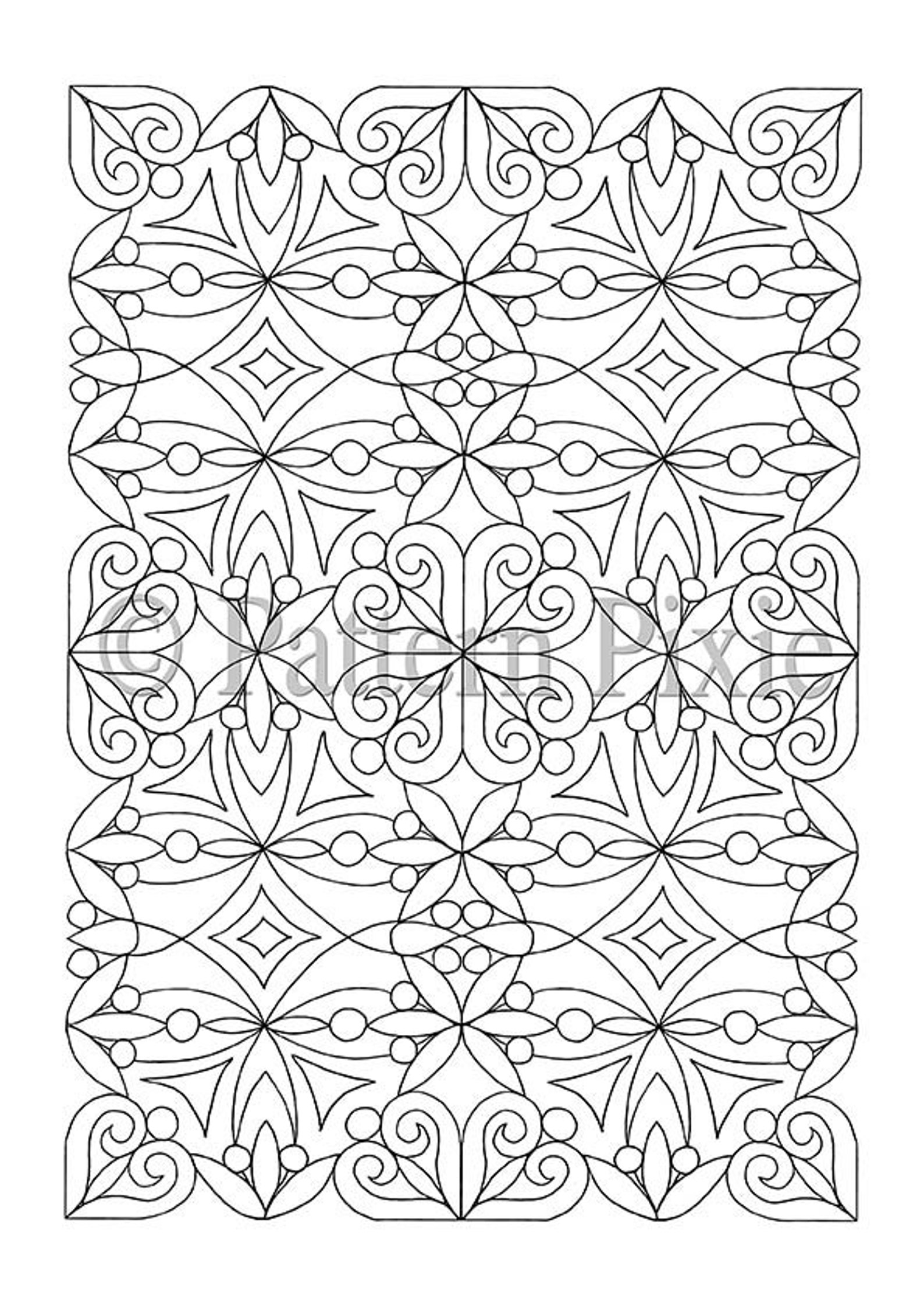 Colouring Page Moroccan Inspiration Pattern - Etsy