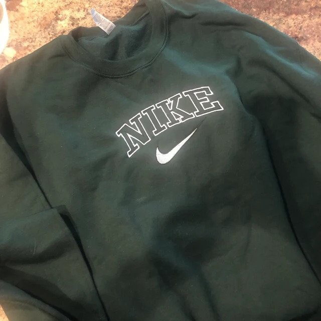 Green Nike Crewneck - Etsy
