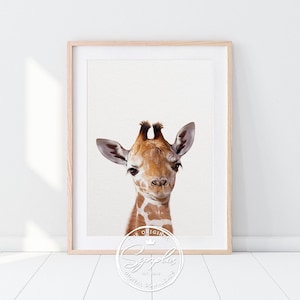 Baby Giraffe Print, Safari Nursery Art, Baby Animal Print, Safari Animals, Nursery Wall Art, Baby Animals, Nursery Decor, Kids Printable Art