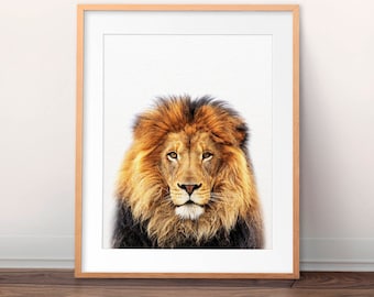 Löwen Druck, Safari Tiere, Löwen Kunst, Safari Dekor, Animal Print, Kinderzimmer Wandkunst, Kinderzimmer Dekor, Jungenzimmer Wandkunst, druckbare Kunst