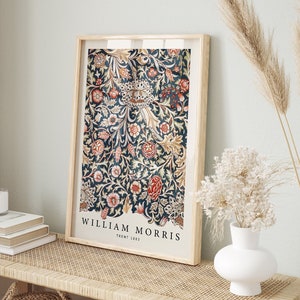 William Morris Trent Wall Art Print, Vintage Museum Exhibition Art Poster, Botanical Floral Pattern, Art Nouveau Wall Decor, Printable Art