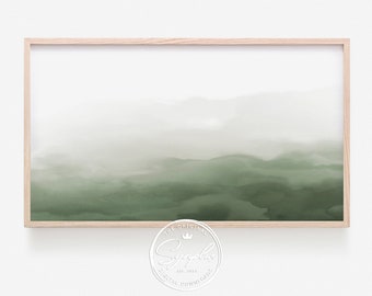 Samsung Frame TV Art, Abstract Watercolor Art, Sage Green Art, Instant Download, Samsung Art TV, Digital Download for Samsung Frame, Synplus