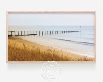 Samsung Frame TV Art, Beach Grass Art, Coastal, Ocean Instant Download, Samsung Art TV, Download digital para Samsung Frame, Art by Synplus