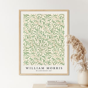 William Morris Willow Bough Art Print, Vintage Museum Exhibition Art Poster, Botanical Floral Pattern, Art Nouveau Wall Decor, Printable Art