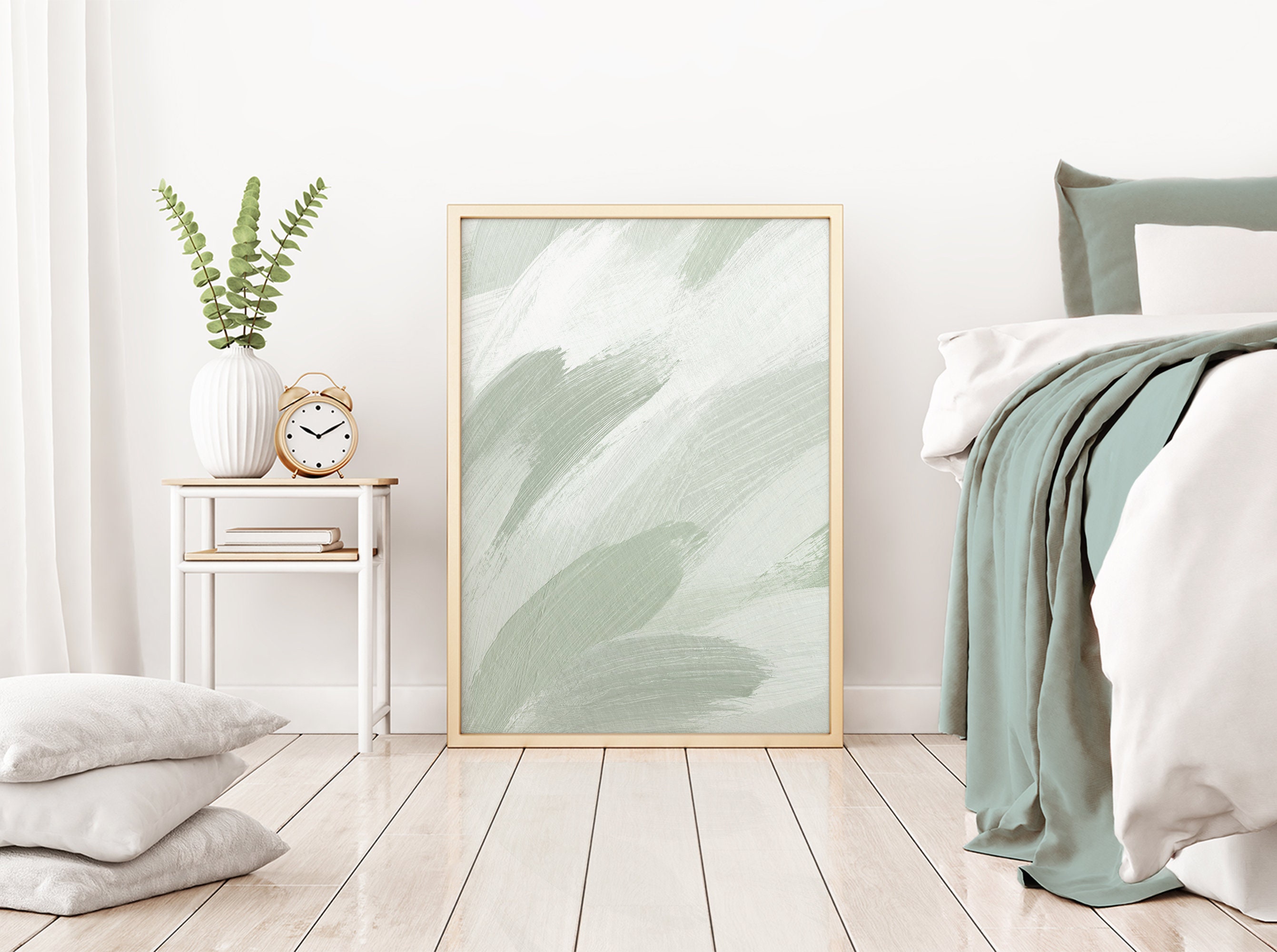Boho Leinwandkunst-Set In Grün | 40,6 X 61 Cm, Gerahmt, Abstrakte Wanddekoration