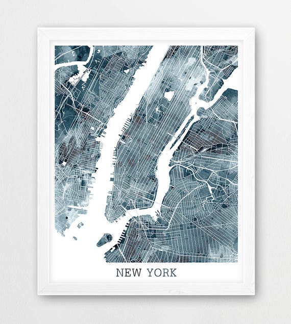 New York City Urban Map Poster New York City Street Map | Etsy