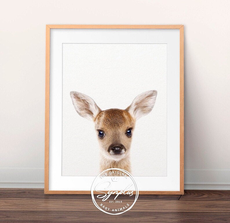 Baby Deer Print Woodland Nursery Decor Fawn Print Nursery Etsy