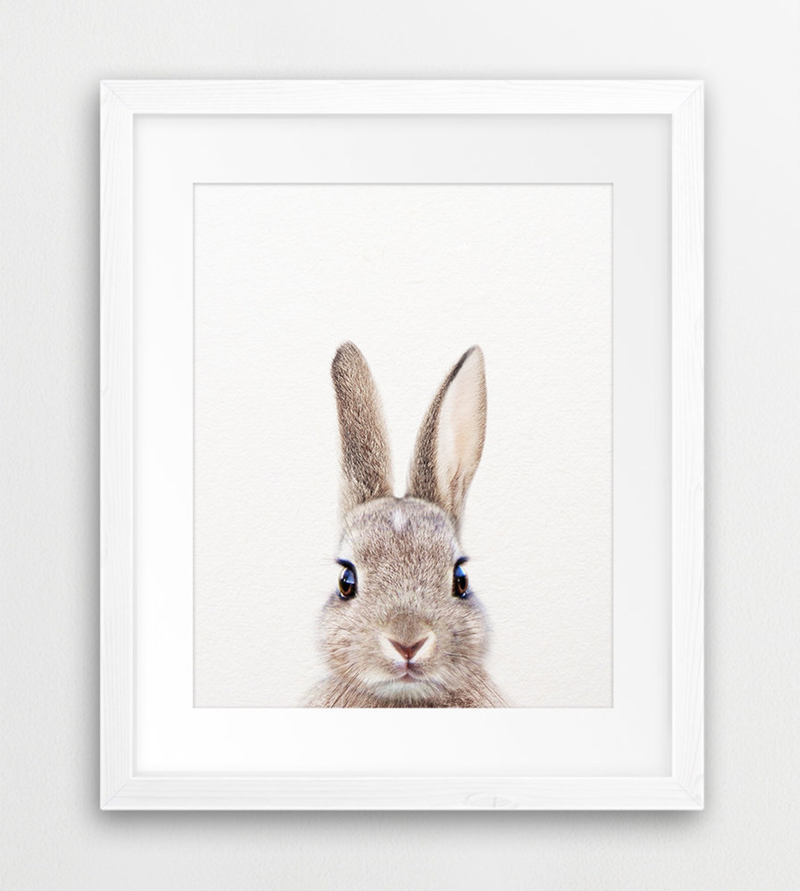 Nursery Wall Art Rabbit Print Woodland Nursery Decor Bunny Etsy