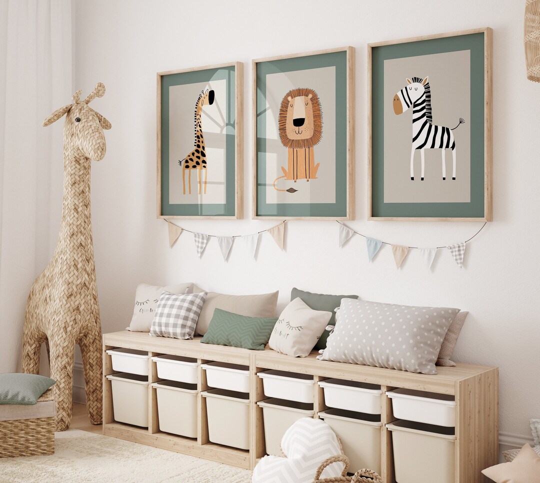 Boho Nursery Wall Prints Safari Nursery Prints Neutral Beige - Etsy