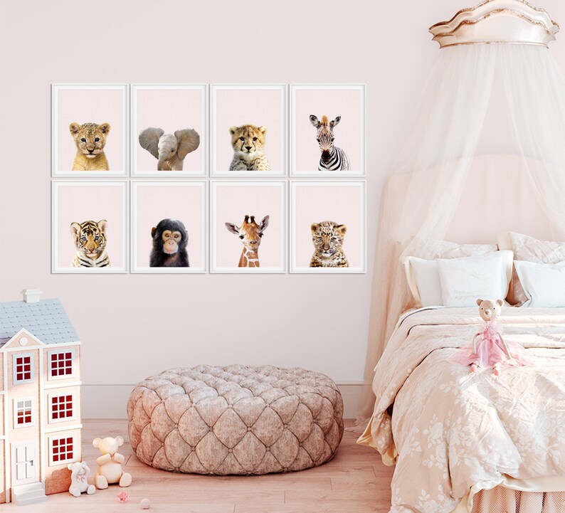 Image showcasing Zebra Print Safari Nursery Decor Baby Animals Safari Animal - Etsy