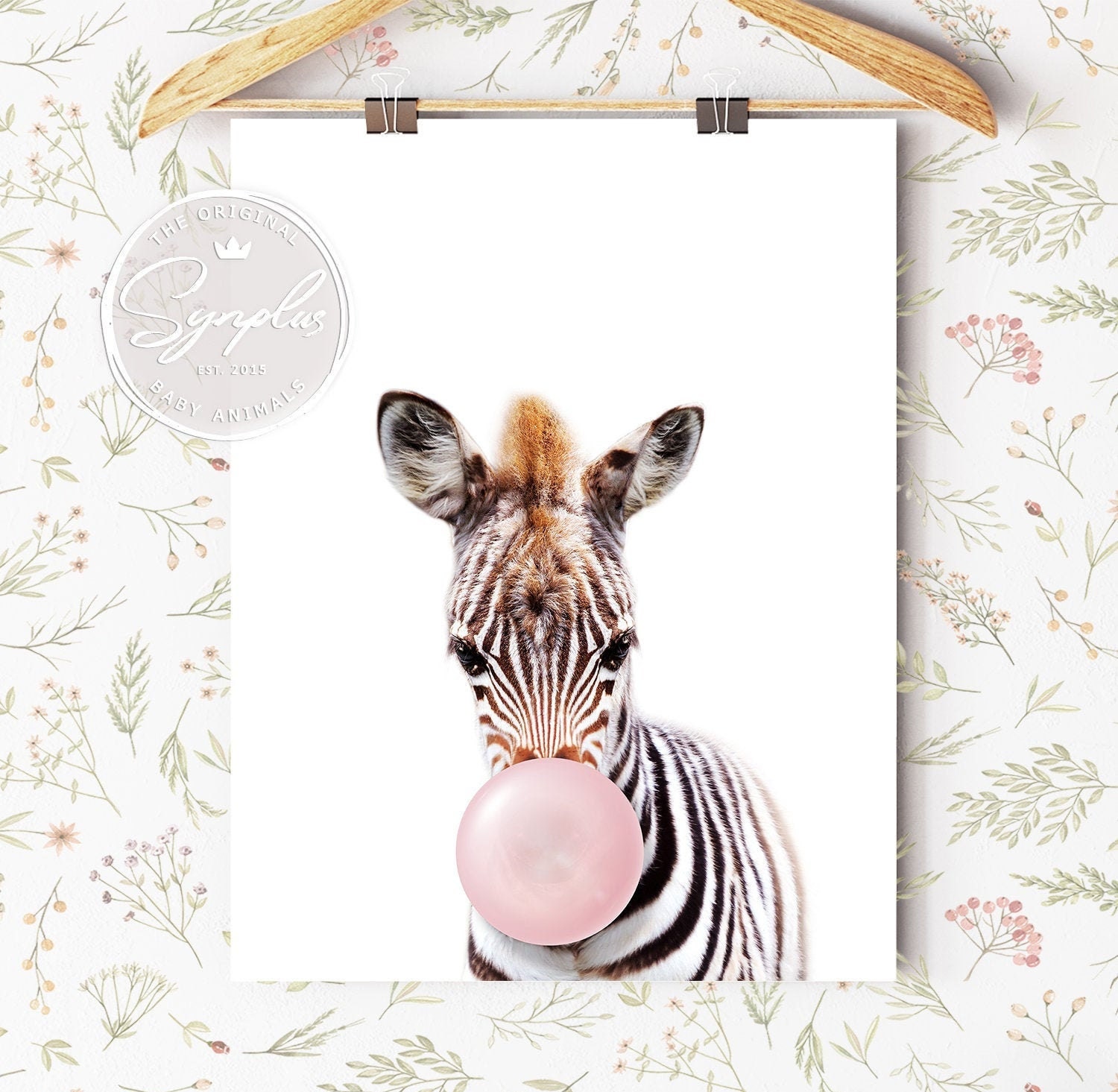 Cebra bebé con chicle rosa, chicle soplando cebra, decoración de guardería,  arte mural infantil para niñas, Safari Baby Animal Printable Art de Synplus  - Etsy México, image size:1500x1465
