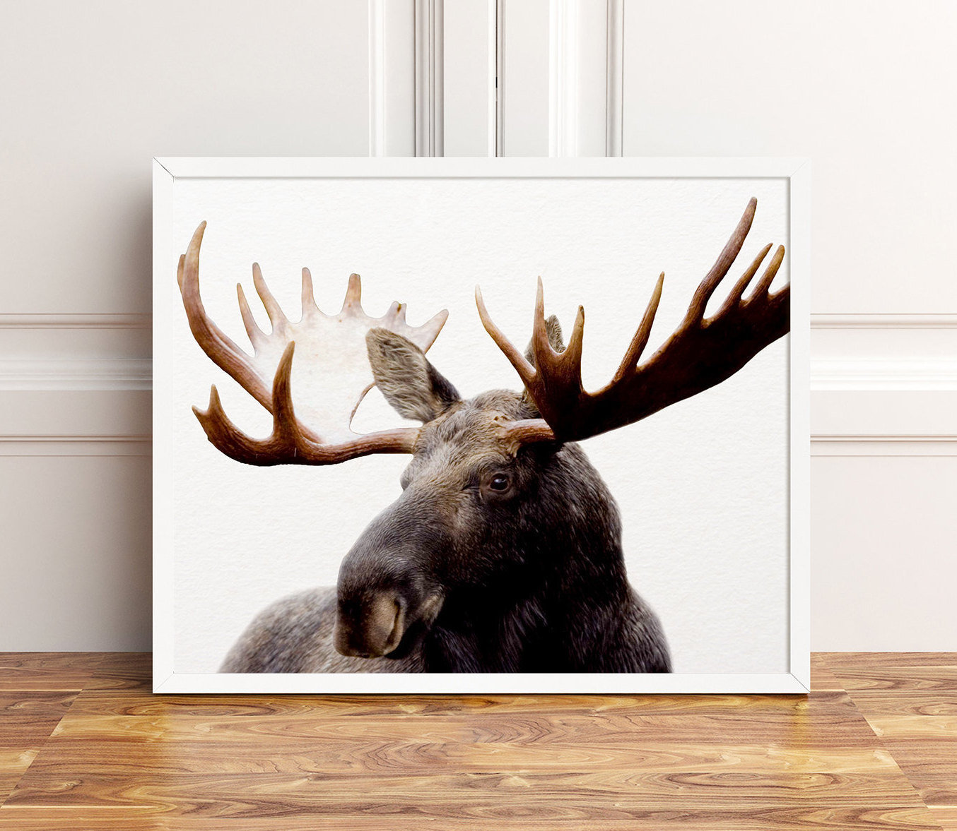 Moose Print Moose Wall Art Antlers Print Woodland Animals Etsy
