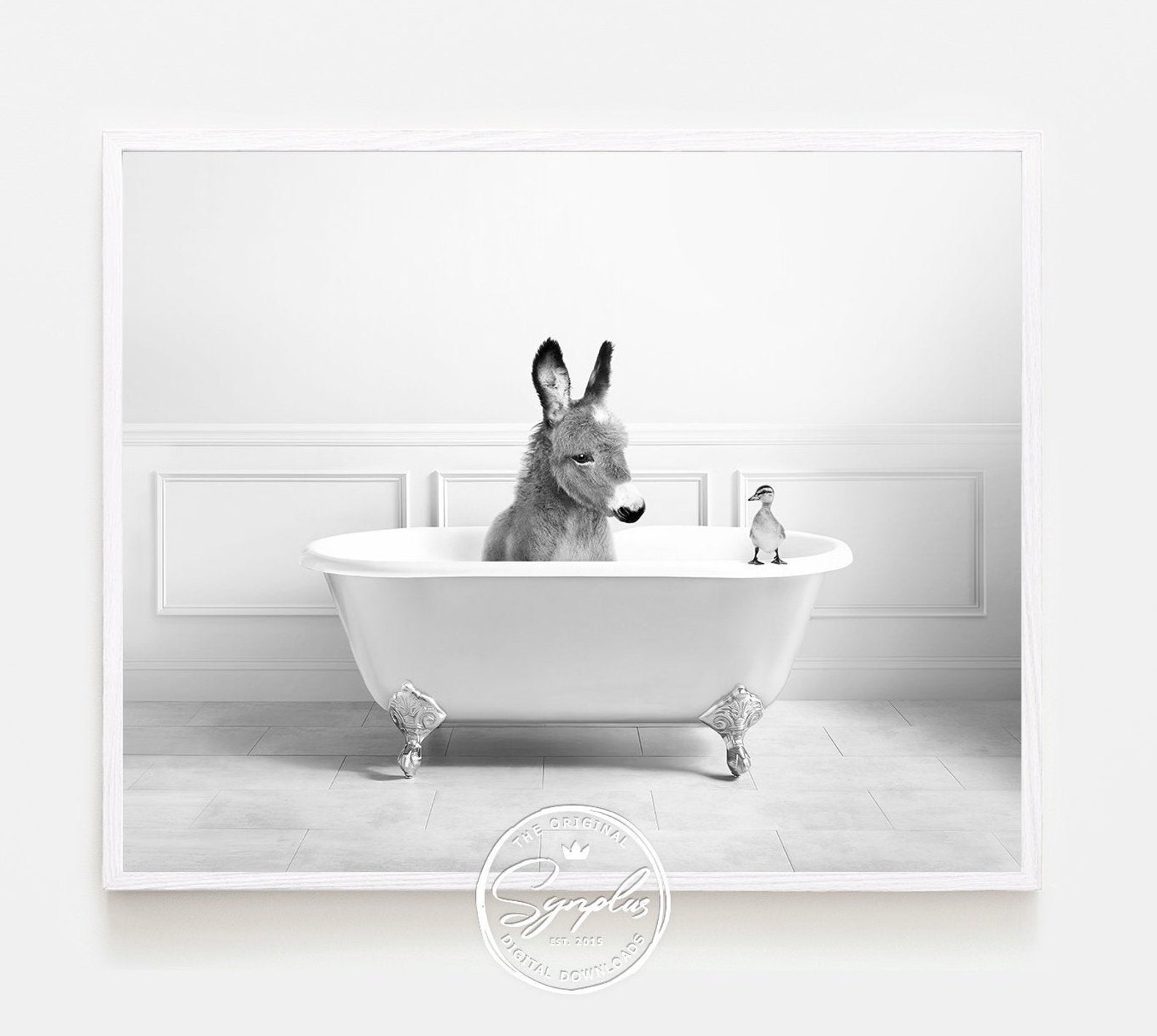 Baby Donkey in Bathtub Printable Art Whimsy Animal Bathroom Etsy Baby Donkey in Bathtub Printable Art Whimsy Animal Bathroom Etsy