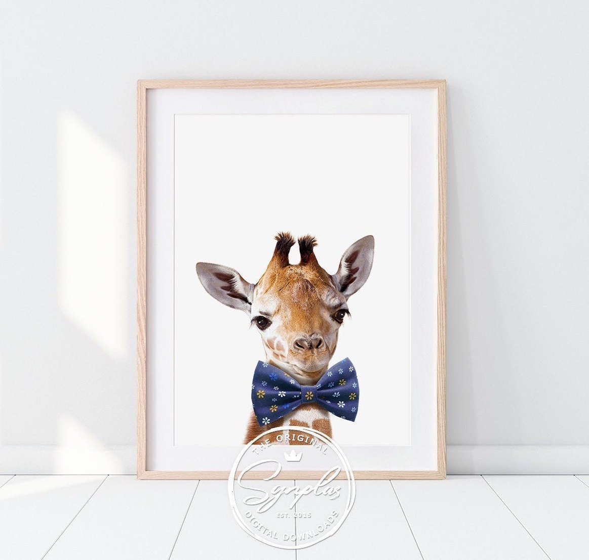 giraffe in bow tie