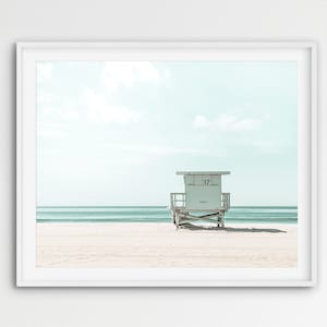 Coastal Print, Ocean Print, Beach Photography, Ocean Photo, Beach Print, Lifeguard Stand, California Wall Art, Coastal Decor, Printable Art