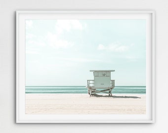 Coastal Print, Ocean Print, Beach Photography, Ocean Photo, Beach Print, Lifeguard Stand, California Wall Art, Coastal Decor, Printable Art