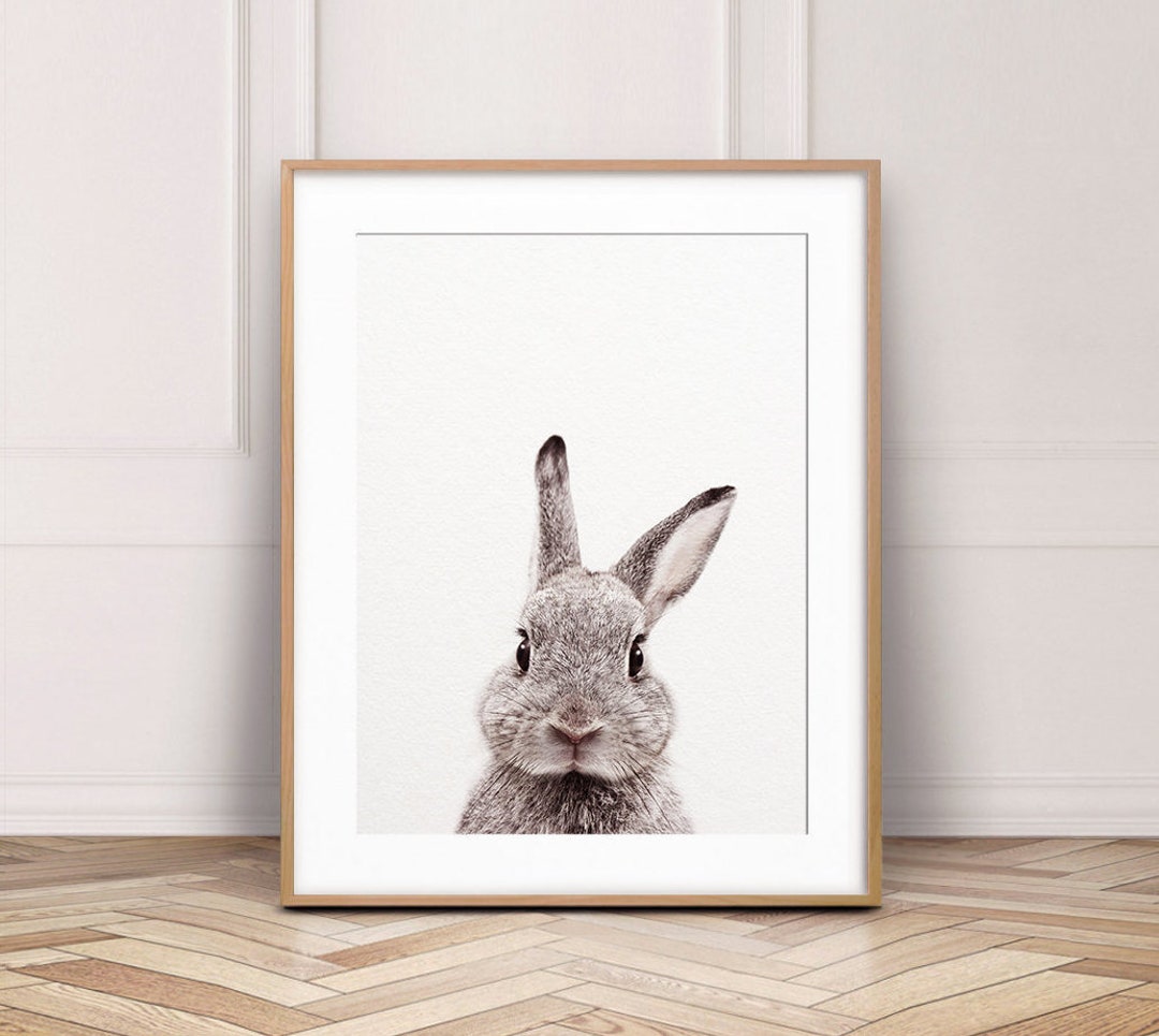 Small Rabbit Print Rabbit Print, Nursery Decor, Bunny Print, Woodland Bunny Art, Nursery ...