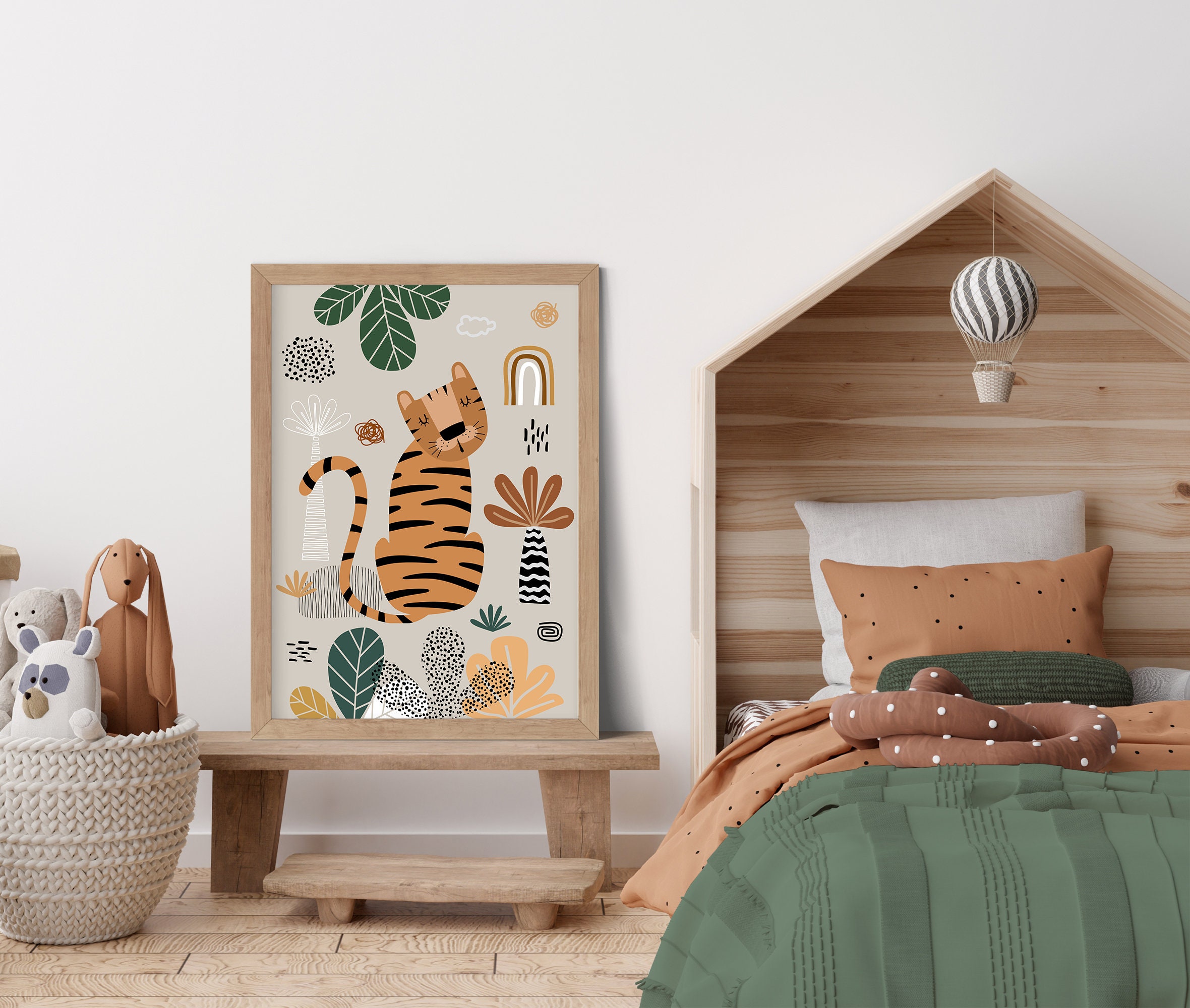 Safari Nursery Prints Boho Nursery Wall Art Green Nursery - Etsy