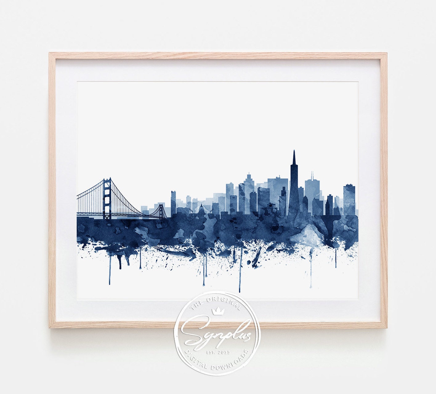 San Francisco Skyline Print, San Francisco Aquarell Marineblau, Kalifornien  Stadtbild, moderne Wandkunst, Poster, Dekoration, druckbare Kunst - Etsy  Schweiz