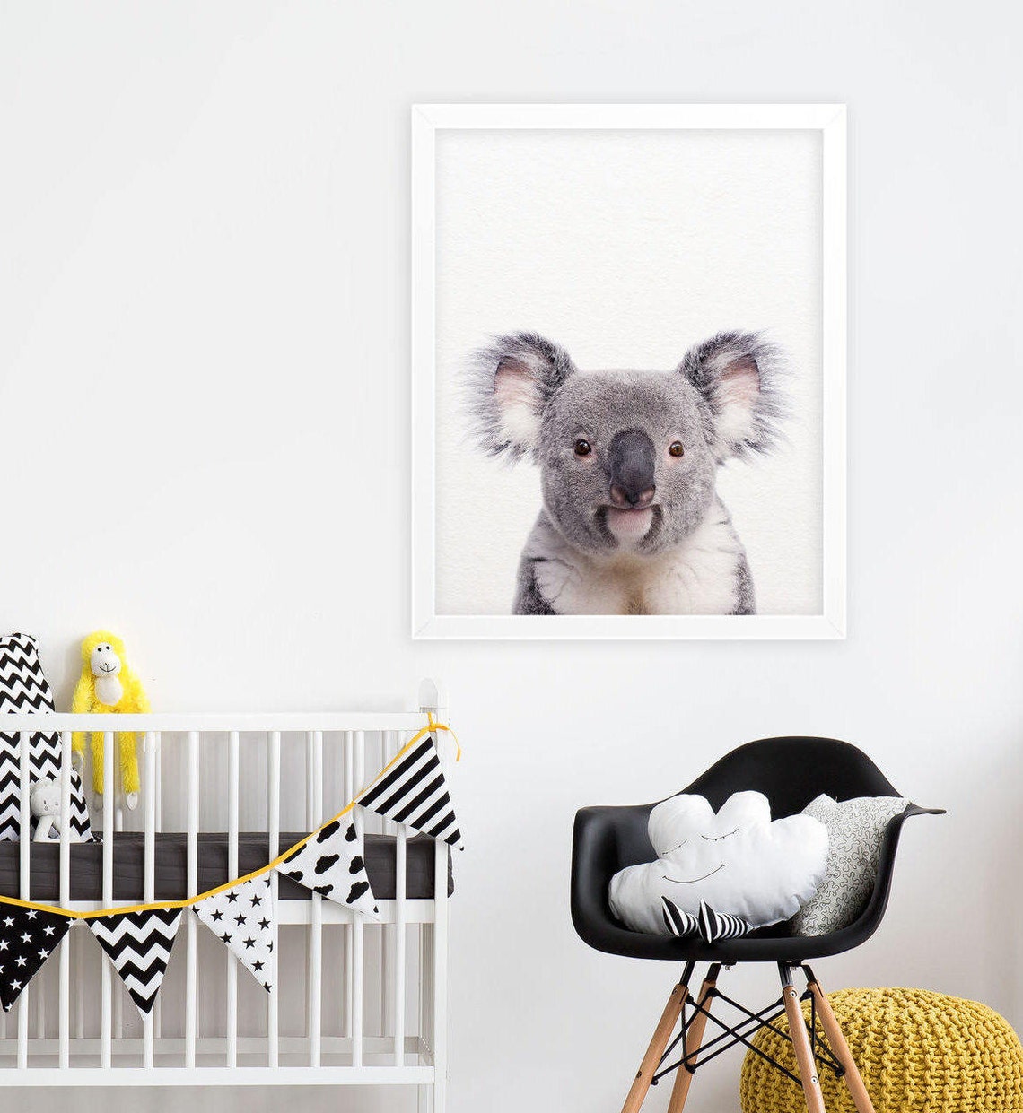 Koala Print Koala Bear Wall Art Nursery Decor Animal Etsy Australia
