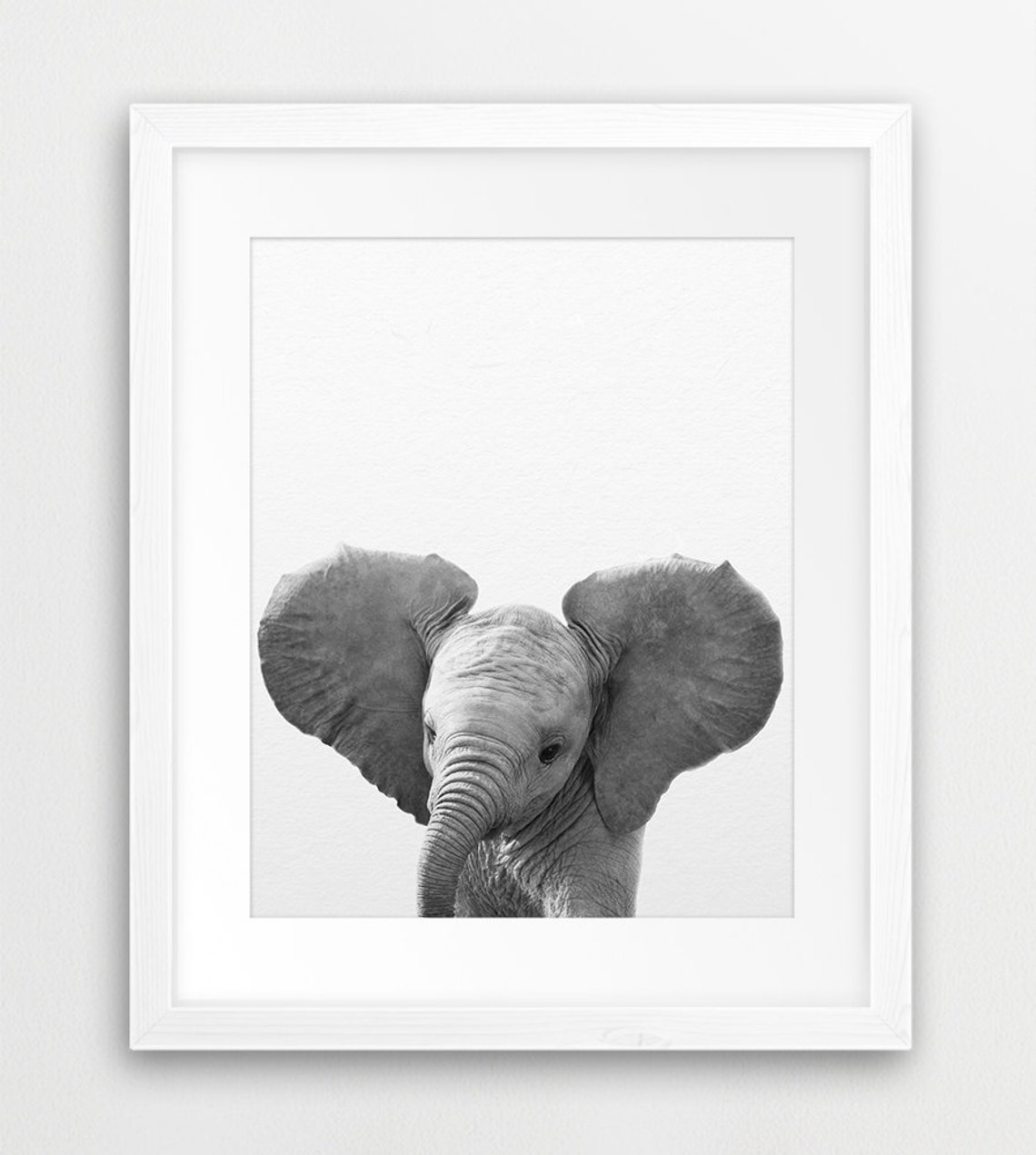 Elephant Print Nursery Animal Wall Art Baby Elephant Art Etsy