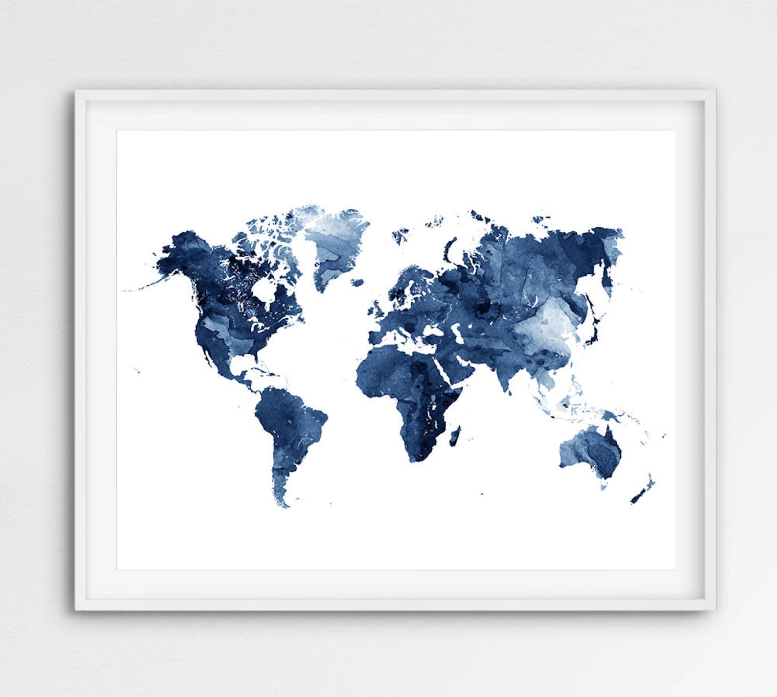 World Map Print World Map Poster World Map Art Watercolor | Etsy