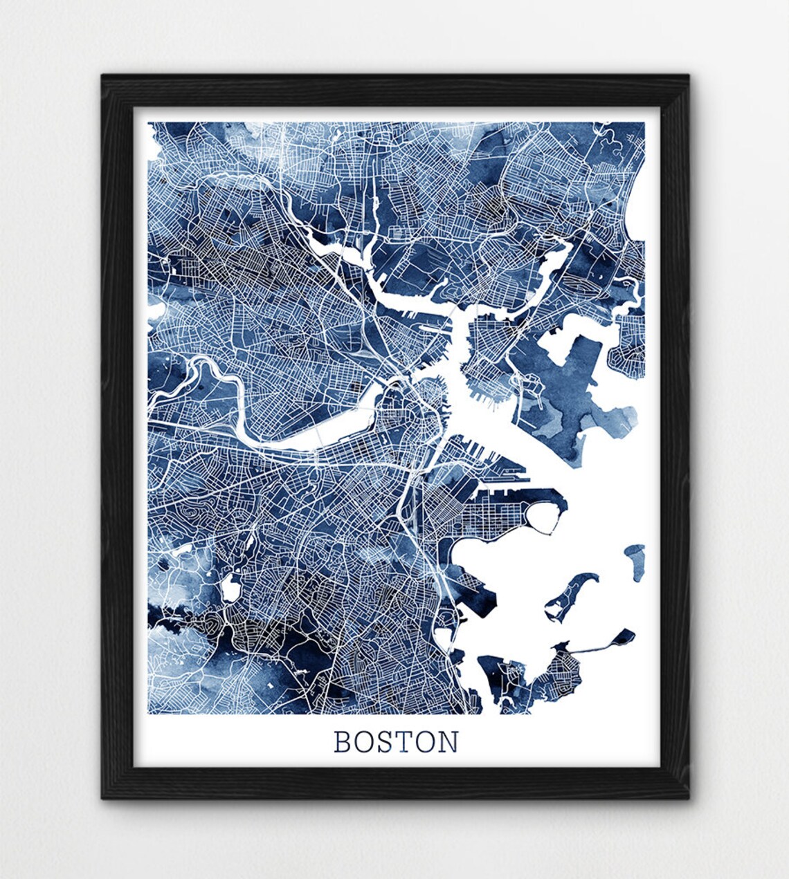 Boston Map Print Boston City Street Map Urban Map Poster - Etsy