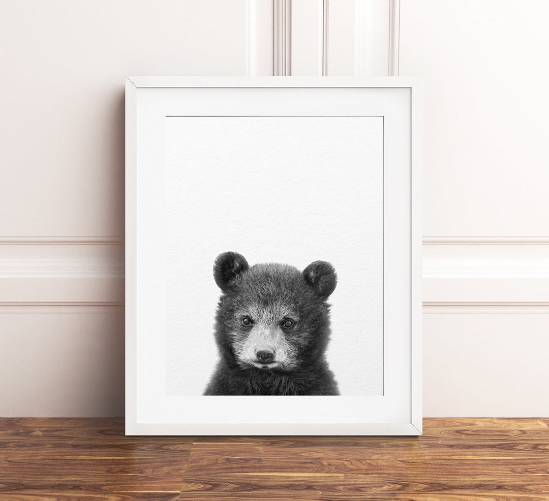 Bear Cub Print Baby Bear Photo Woodland Nursery Decor Baby - Etsy