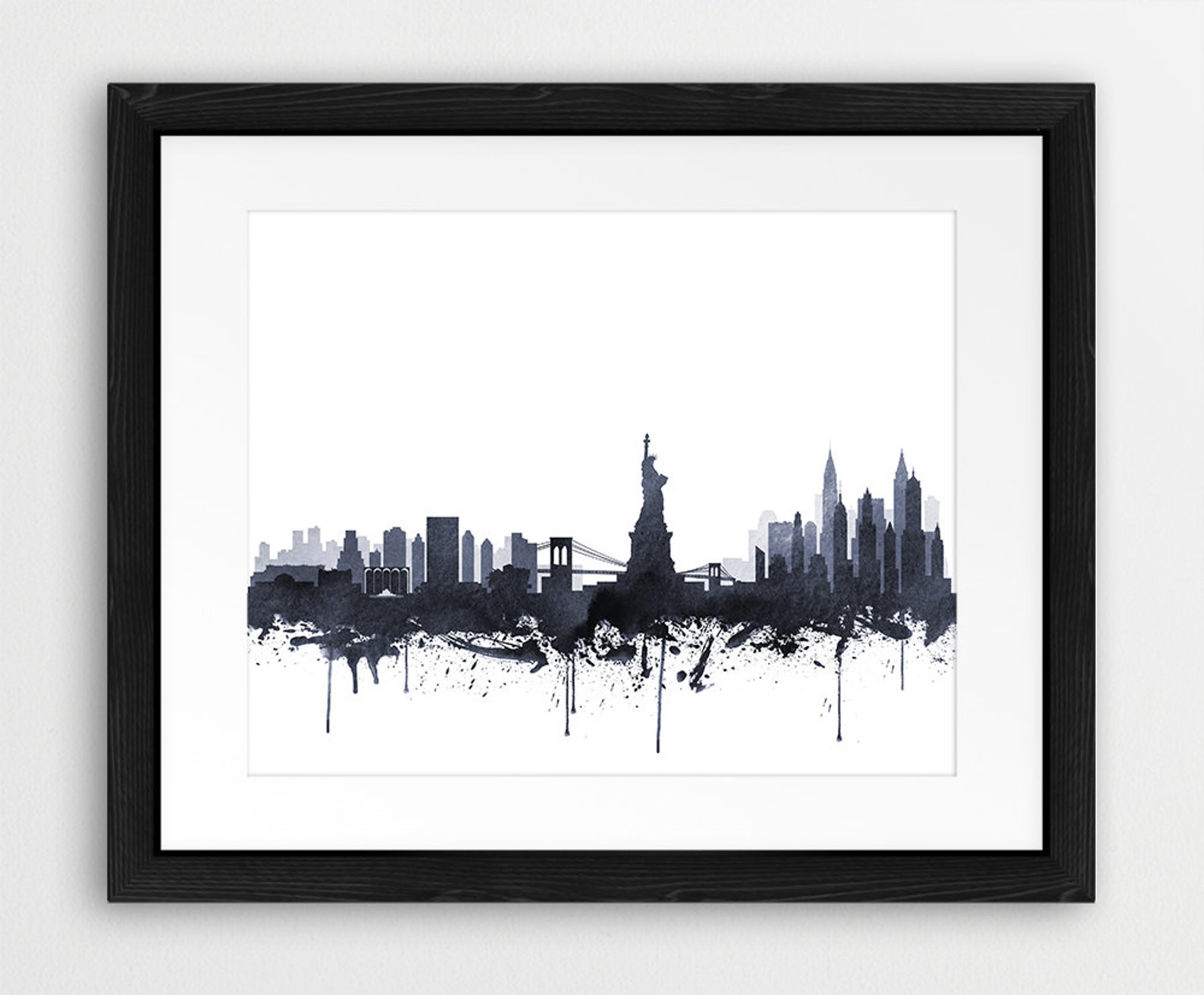New York City Print New York Wall Art New York Skyline | Etsy