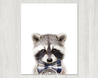 Raccoon nursery cheap decor