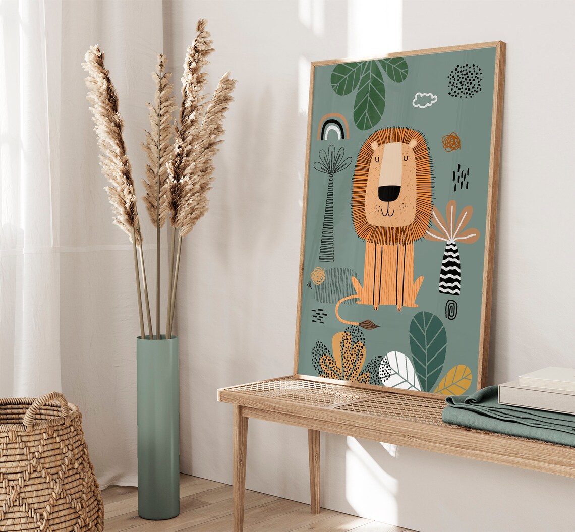 Safari Nursery Wall Prints Boho Nursery Prints Set of 3 - Etsy