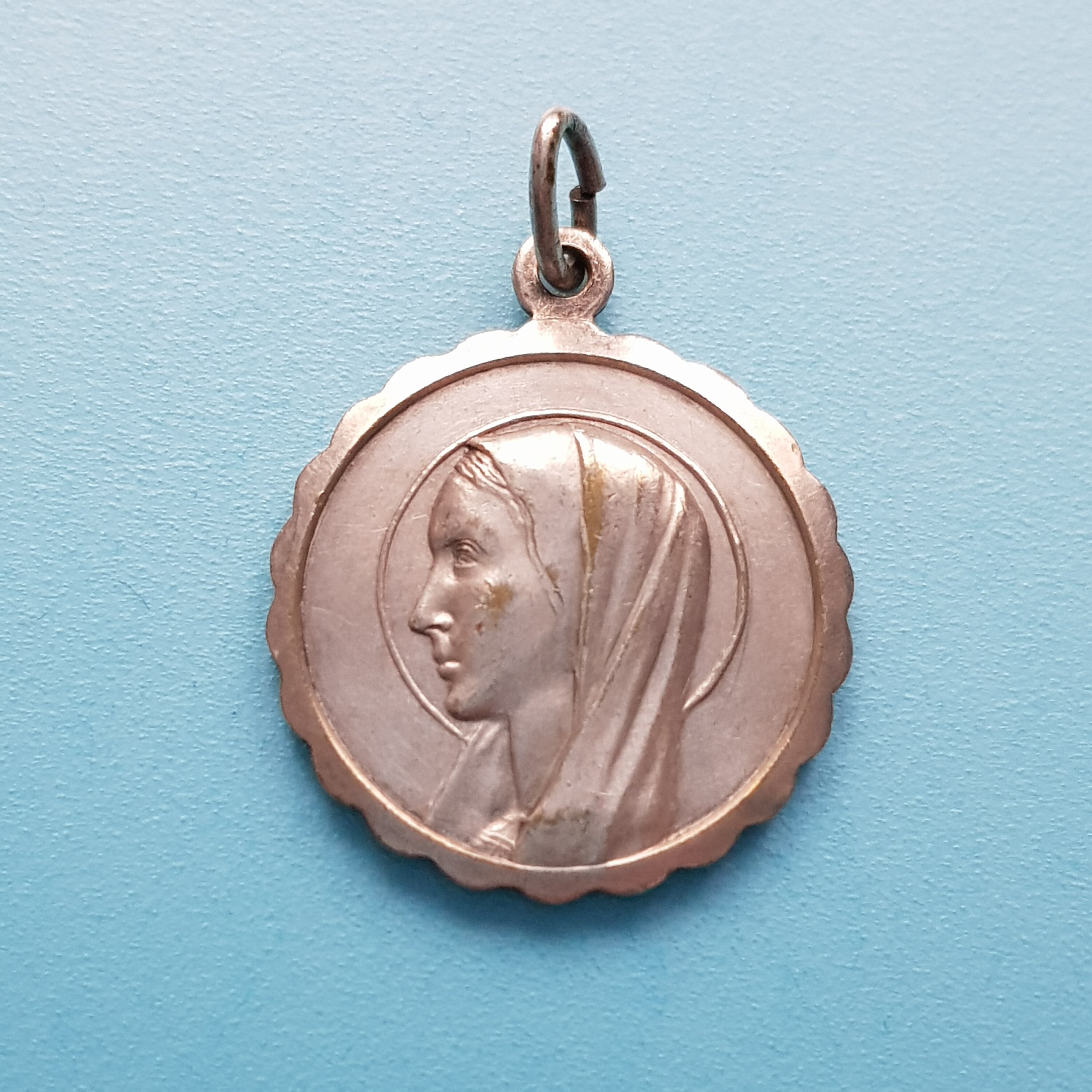 Pendentif Médaille de La Sainte Vierge Marie, Charme Lourdes, Collier Vierge