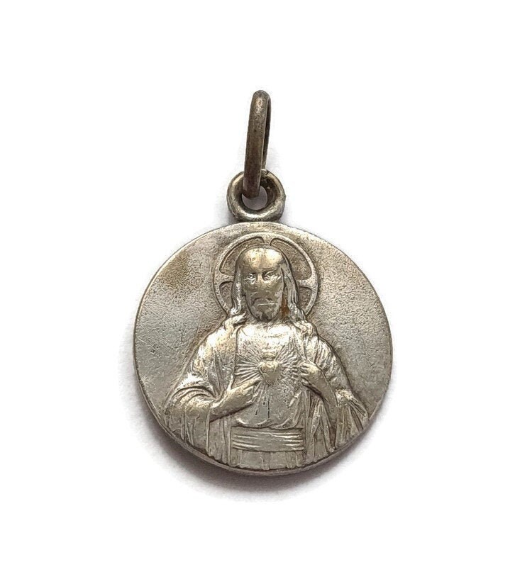 Médaille Scapulaire, Sacré Cœur de Jésus et Dame Du Mont Carmel