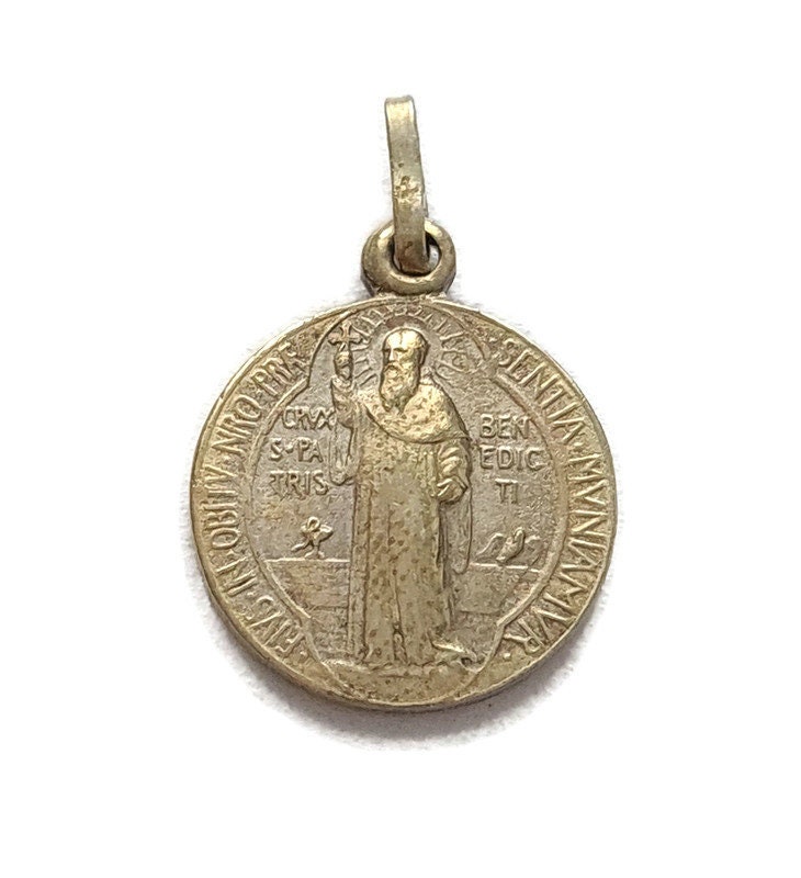 Médaille Antique Saint Benoît, Pendentif Religieux