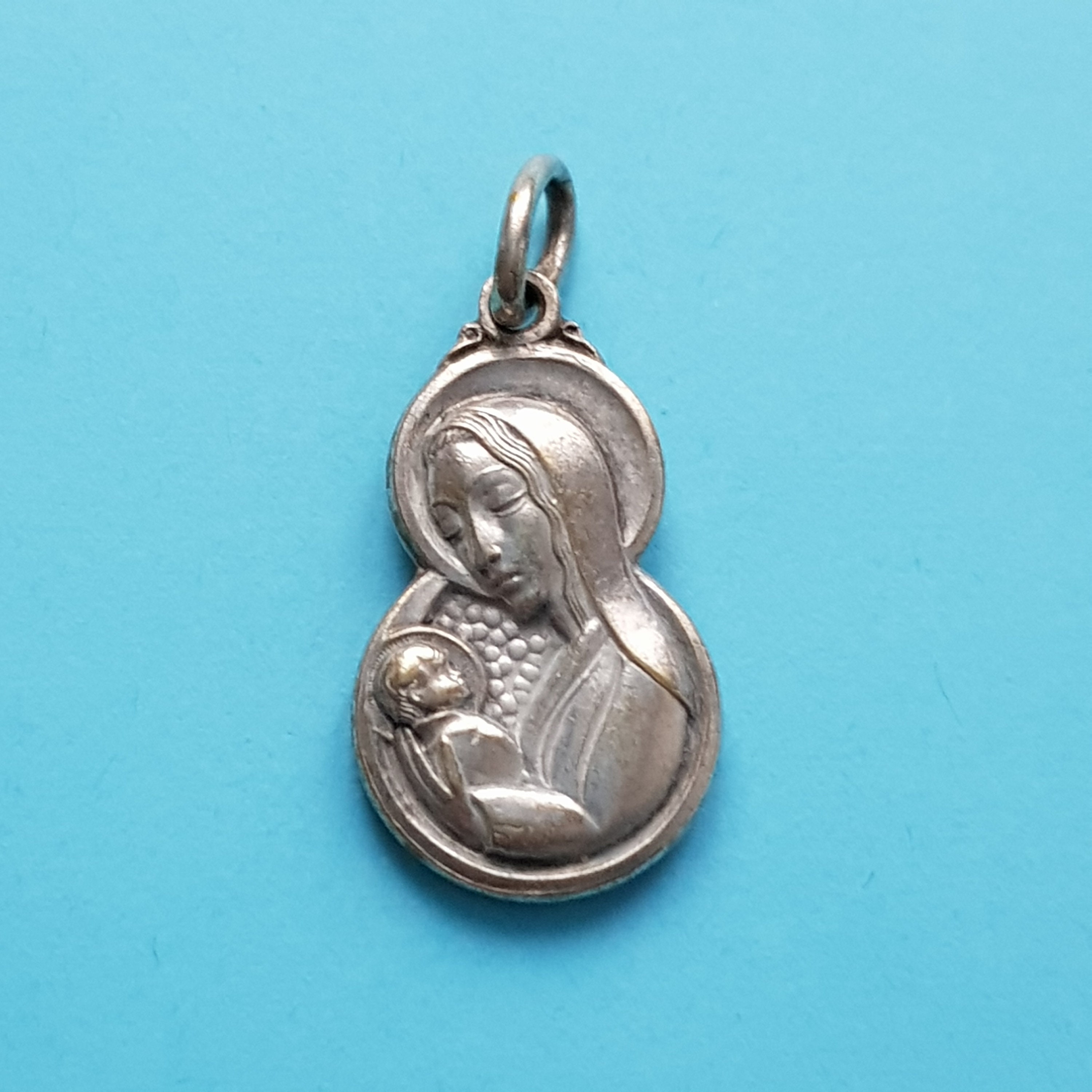 Médaille de La Sainte Vierge Marie à L'enfant, Charme Religieux Marie, Pendentif Chrétien, Mère
