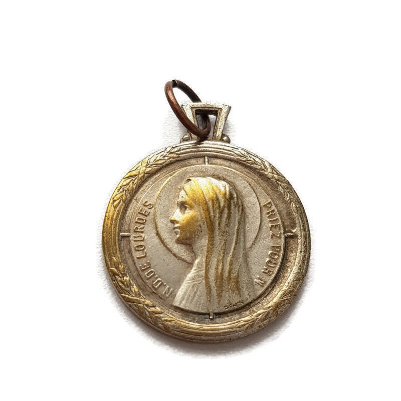 Vintage Notre-Dame de Lourdes Penin Médaille Penin