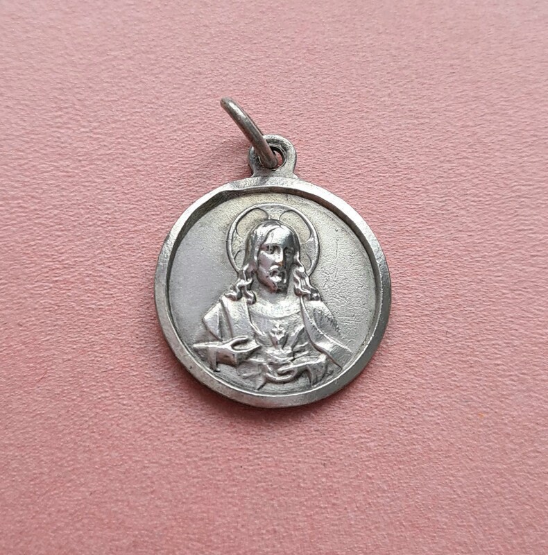 Médaille Saint-Scapulaire, Sacré-Cœur de Jésus et Dame Du Mont Carmel
