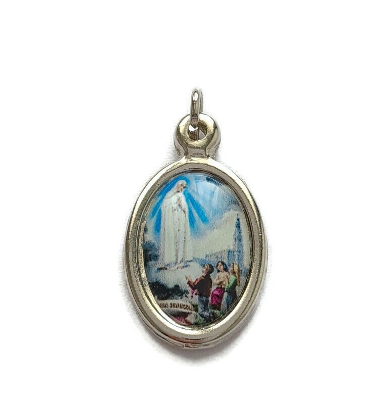 Pendentif Médaille Notre-Dame de Fatima, La Vierge Marie, Charme de Rosario Dame Fatima