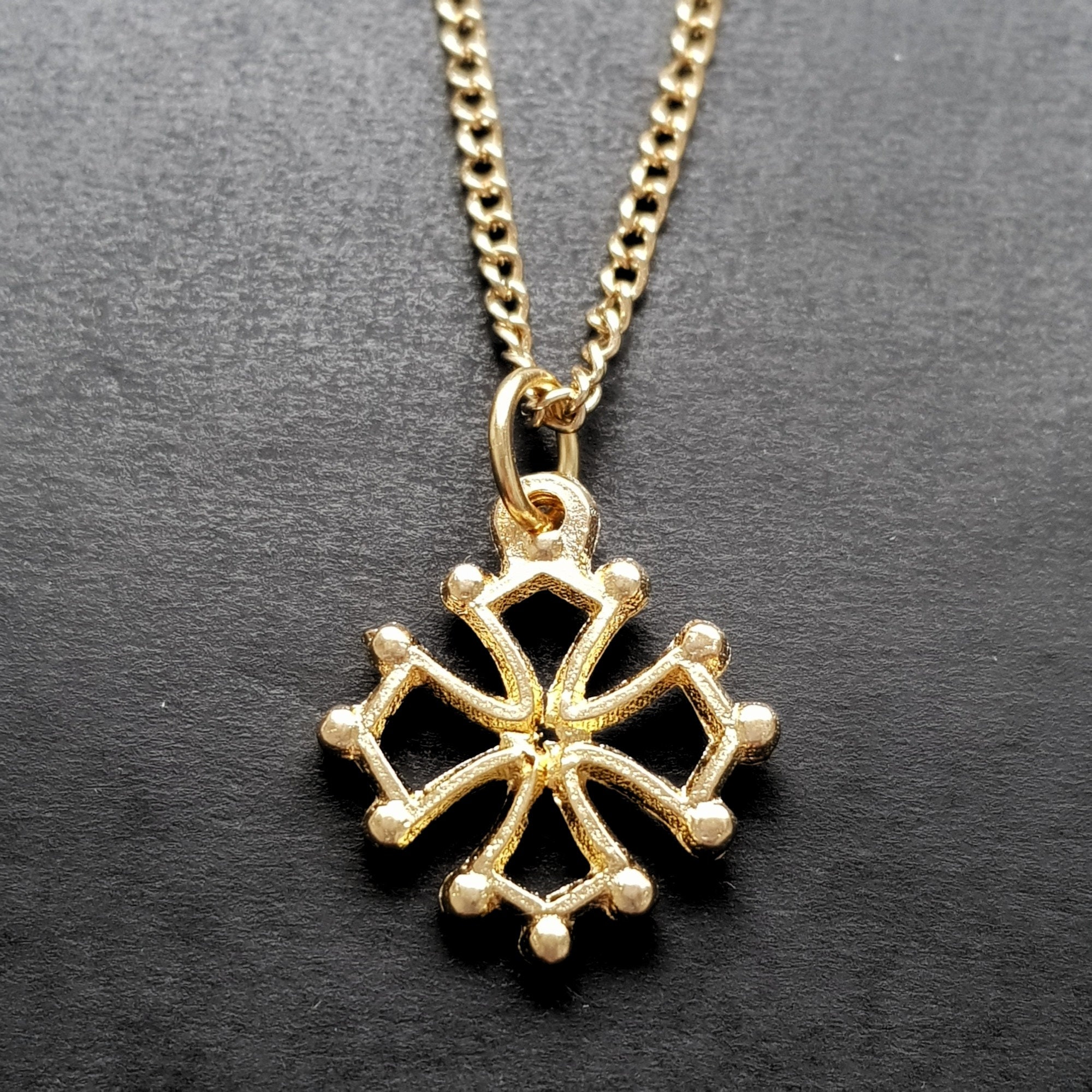 Collier de Croix Occitane, Ton Or