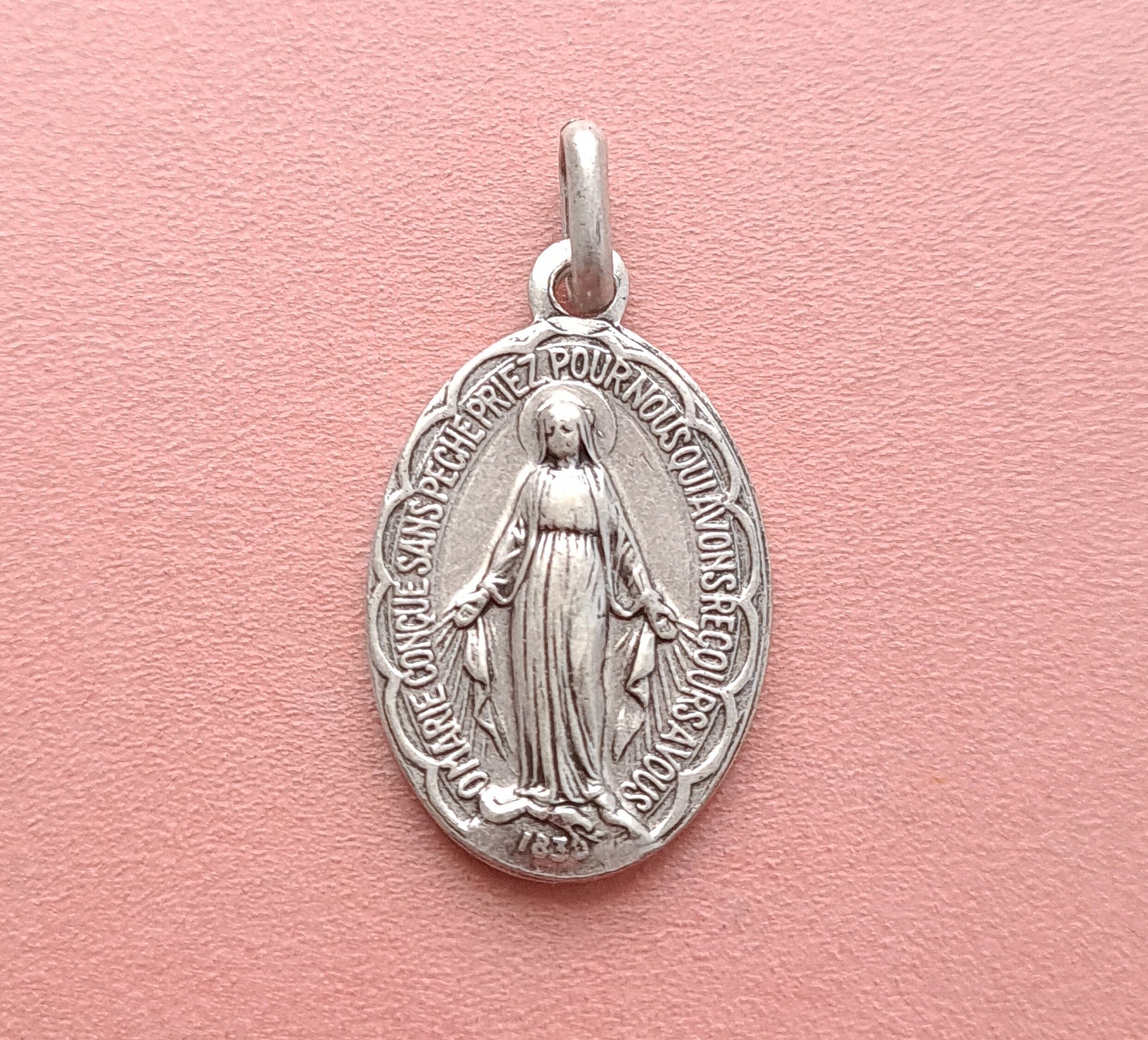 Français Pendentif Médaille Miraculeuse, Bijoux Chrétiens