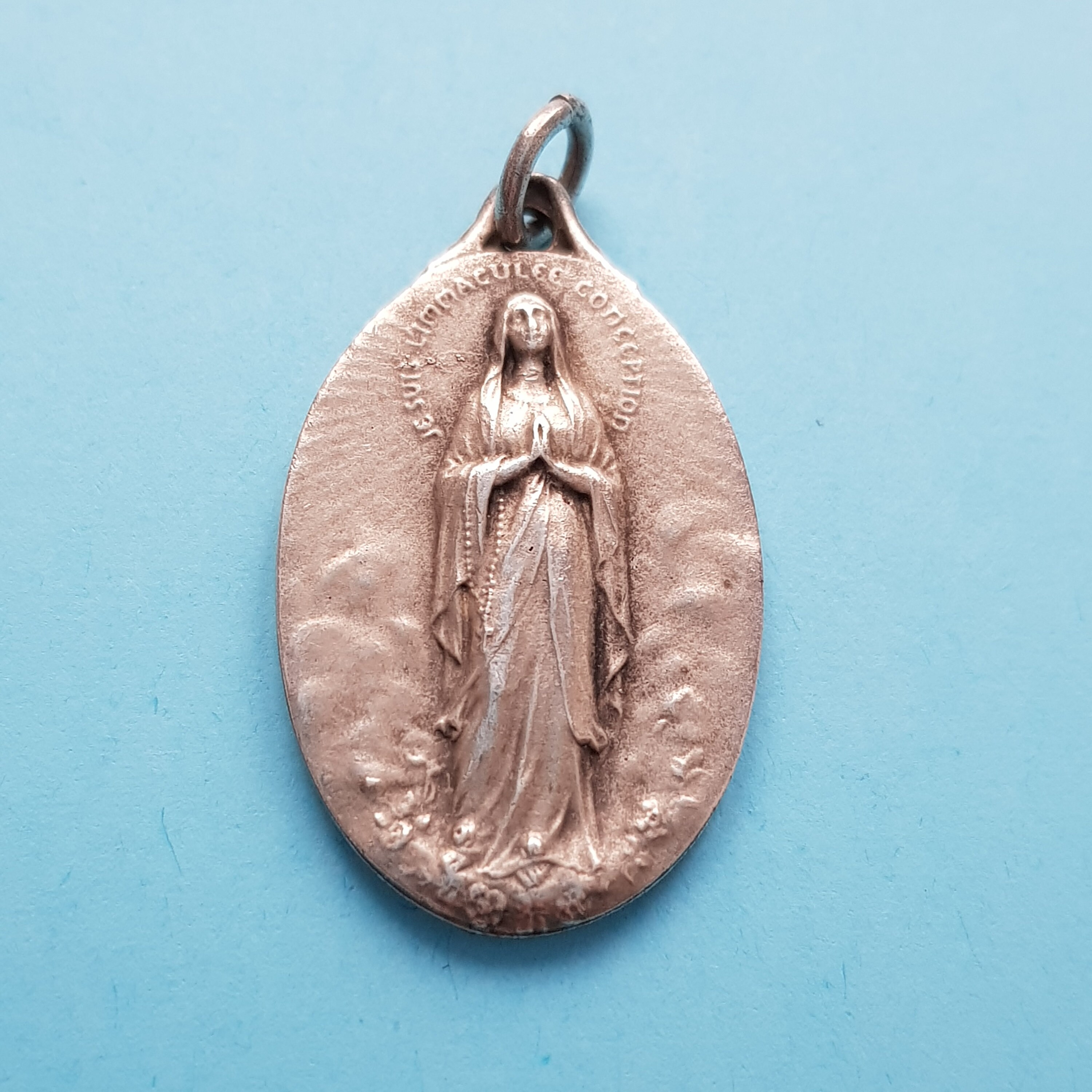 Pendentif Médaille Sainte Vierge Marie, Charme de Notre-Dame Lourdes