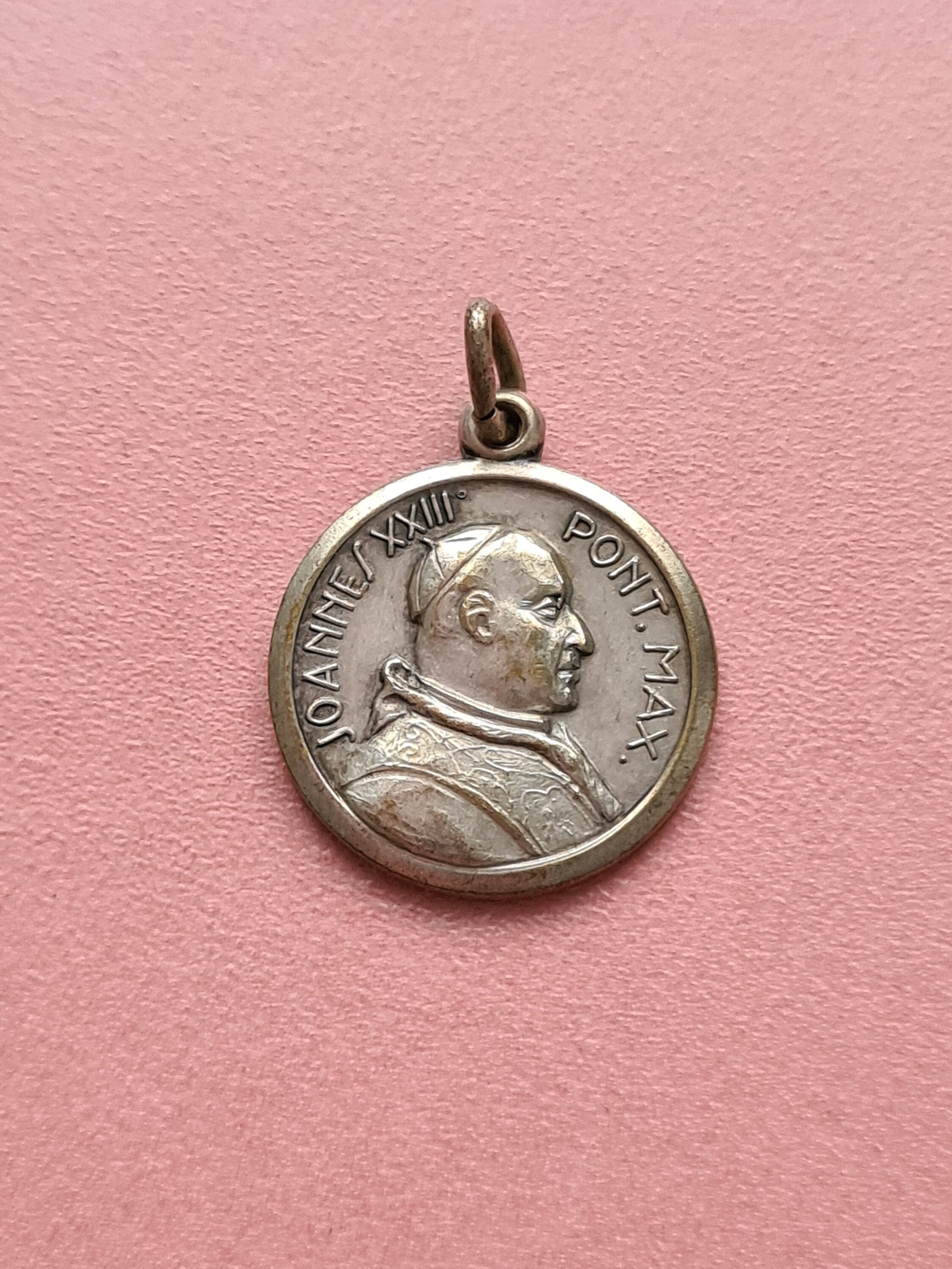 Vintage Pape Jean Xxiii et Notre-Dame Du Perpétuel Secours Médaille, Pont Max