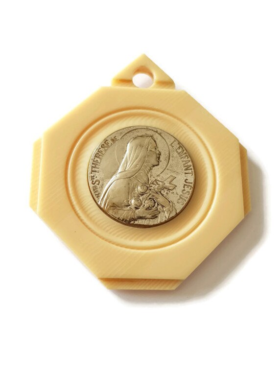 Sainte Thérèse de Lisieux - Sainte Vierge Marie Cuolite Berceau Médaille