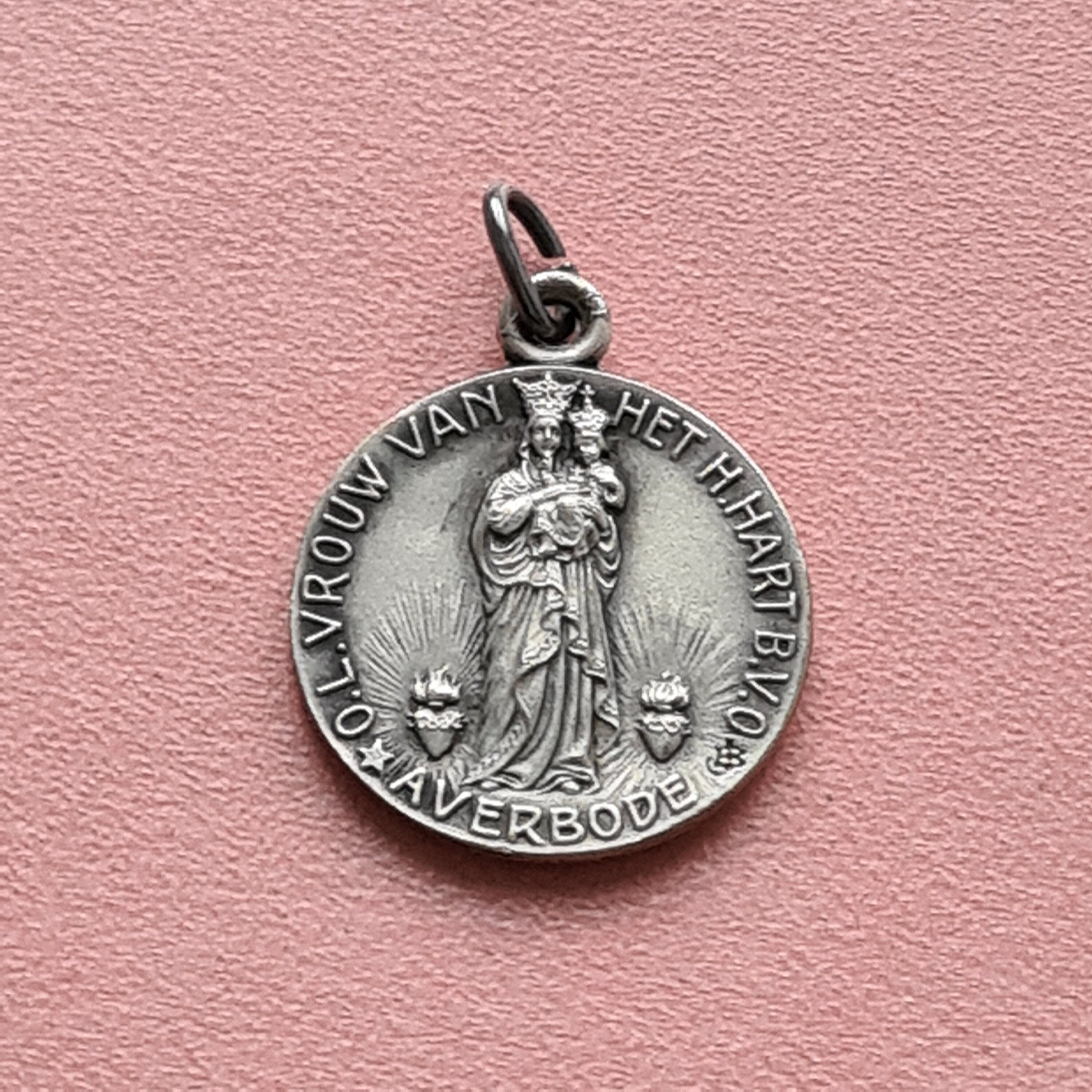 Pendentif Religieux Catholique Jésus et Vierge Marie à L'enfant